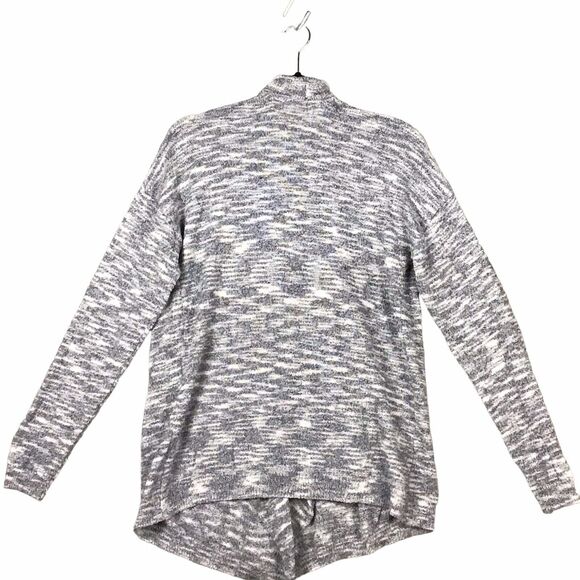Ady P Womens Size M Space Dye Draped Open Front Cardigan Gray White NWOT - Picture 13 of 16